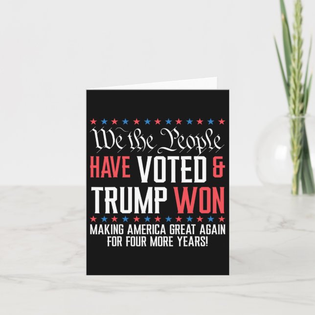 Vi har röstat och trumpat på Won Mega för 4 Kort (Framsida)