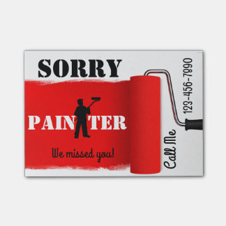 Vi har saknat dig! Painter Post-it Block