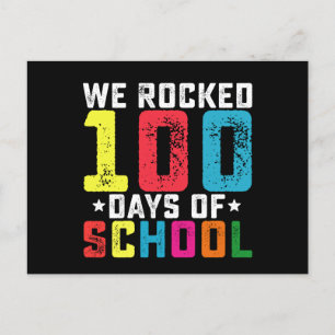 Vi har satt 100 dagar av skollärare Student Vykort