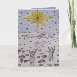 Vi har sett hans stjärna! Julkort Kort