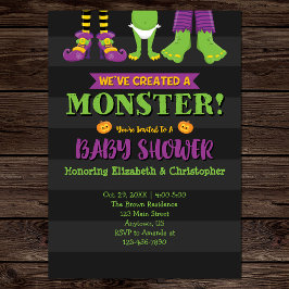 Vi har Skapat en Monster! Halloween Baby Shower Inbjudningar