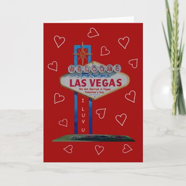 Vi Har som är gift med VEGAS Valentine Day Card Helgkort (Framsida)