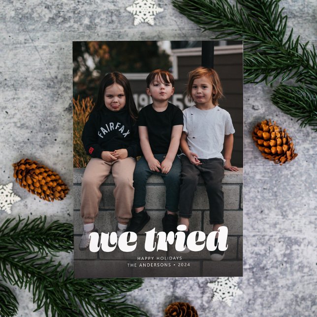 Vi har testat ett enda foto till julklapp julkort (Skapare uppladdad)