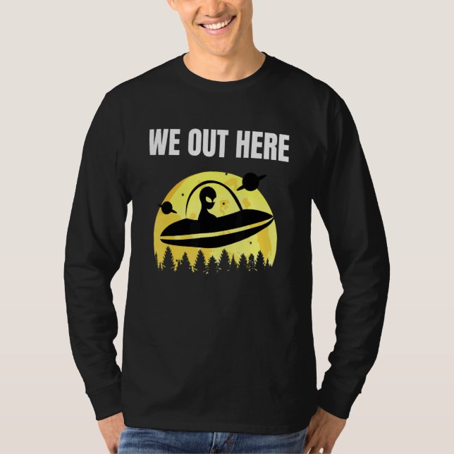 Vi här ute - Alien Abduction Ufo - Utomjordingar ä T Shirt (Framsida)