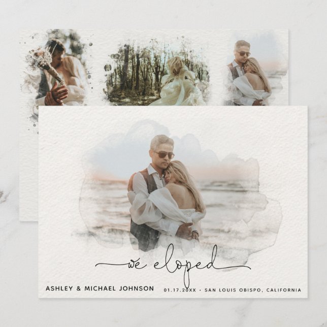 Vi har utvecklat skriptmeddelande 4 Photo Bröllop Meddelande (Fram/baksida)