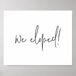 Vi har utvecklat skriptminimalistiskt Elopement Br Poster