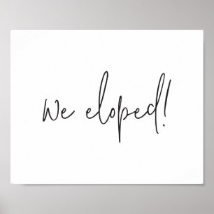 Vi har utvecklat skriptminimalistiskt Elopement Br Poster
