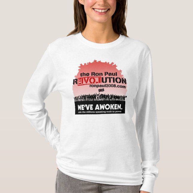 Vi har vaknat den Ron Paul skjortan Tee (Framsida)