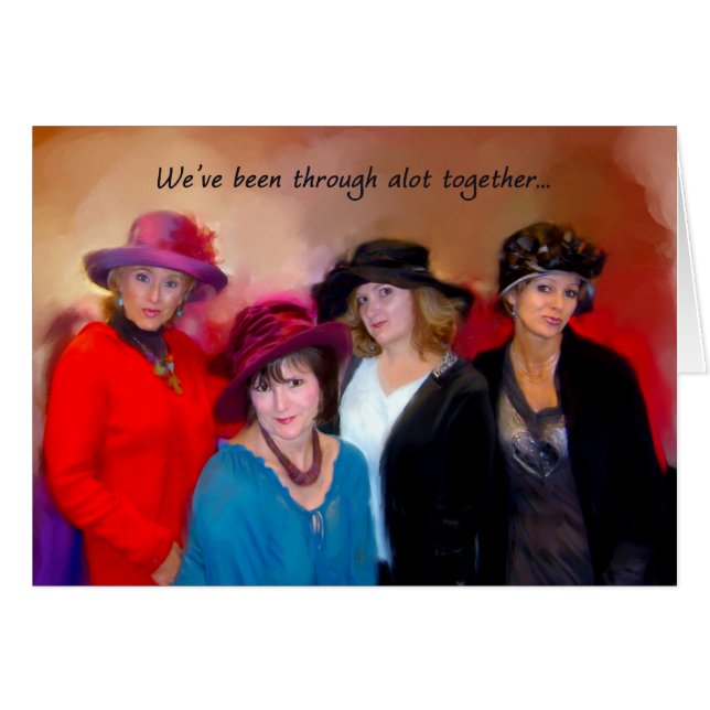 Vi har varit till och med ett lott tillsammans hälsningskort (Framsidan Horizontal)