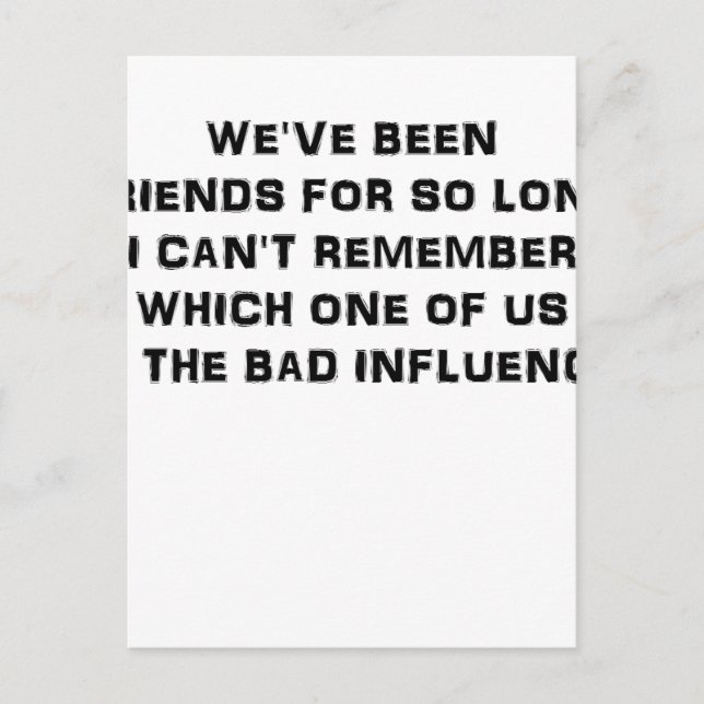 VI HAR VARIT VÄNNER FÖR SÅ LÄNGE JAG KAN KOMMA IHÅ VYKORT (Framsida)