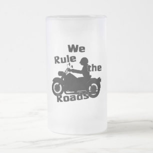 Vi härskar vägbiker 16 uns den frostade Glass Frostat Ölglas