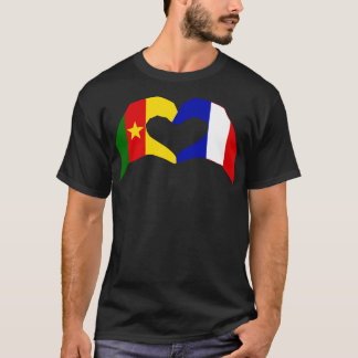 Vi Heart Cameroon Frankrike Multinational Patriot  T Shirt