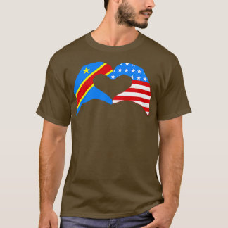 Vi Heart Congo USA Multinational Patriot Flagga Se T Shirt