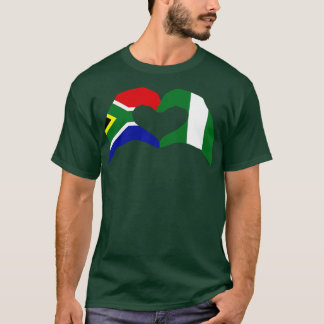 Vi Heart South Afrika Nigeria Patriot Flagga Serie T Shirt