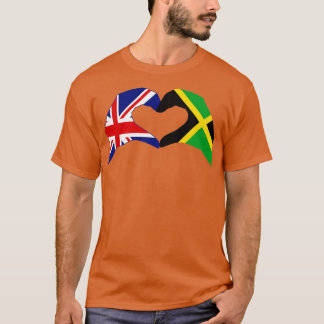 Vi Heart UK Jamaica Multinational Patriot Flagga S T Shirt