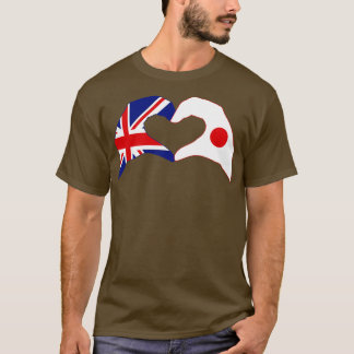 Vi Heart UK Japan Multinational Patriot Flagga Ser T Shirt