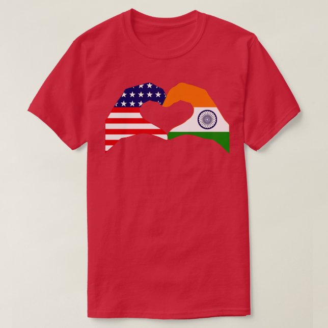 Vi Heart USA India Patriot Flagga Series T Shirt (Design framsida)