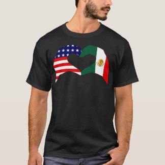 Vi Heart USA Mexico Patriot Flagga Series T Shirt
