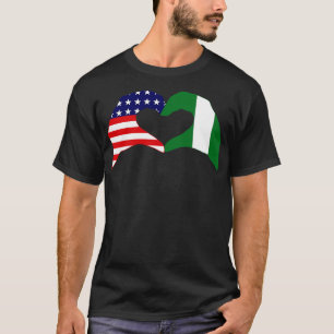 Vi Heart USA Nigeria Patriot Flagga Series T Shirt