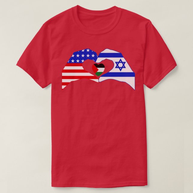 Vi Heart USAPalestine Patriot Series T Shirt (Design framsida)