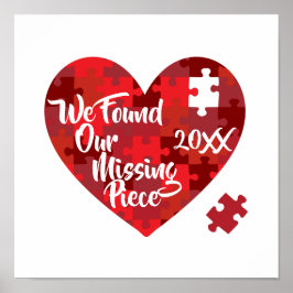 Vi hittade vårt saknade Biet - Pussel Heart Poster