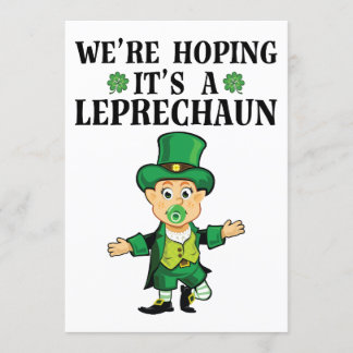 Vi hoppas att det är en Leprechaun-St patricks day Inbjudningar