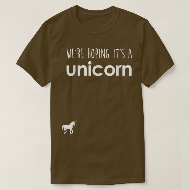 Vi hoppas på Unicorn, Gravid Announcemen T Shirt (Design framsida)