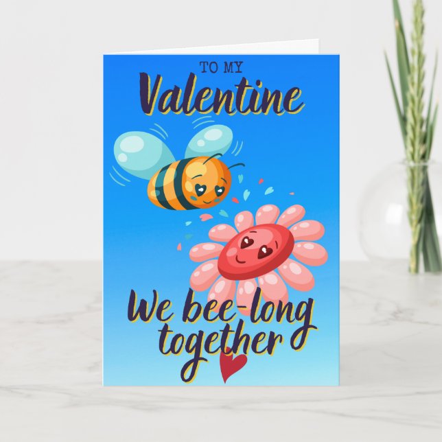 Vi hör ihop rolig valentinskort kort (Framsida)