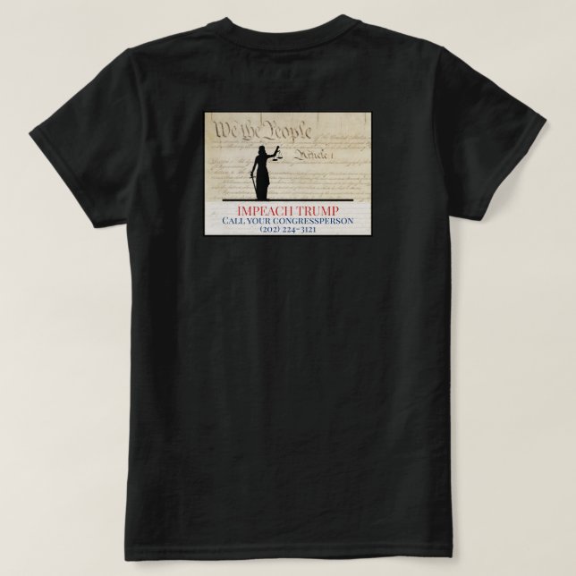 Vi Impeach Trump Congress Dam T Shirt (Design baksida)