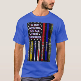 Vi kämpar alla tillsammans med den amerikanska Fla T Shirt