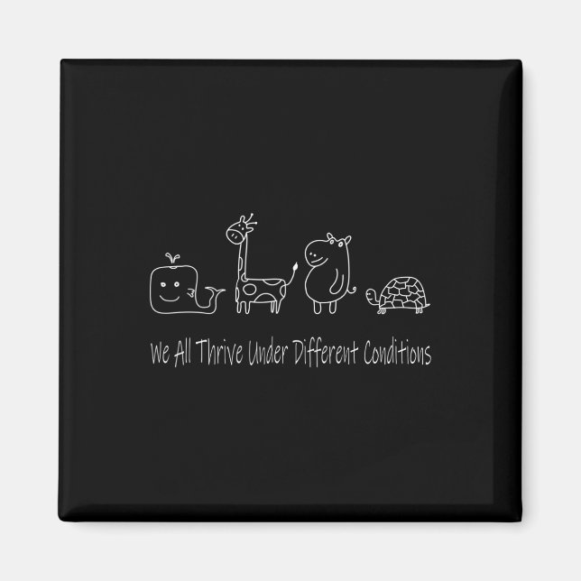 Vi kämpar alla under olika förhållanden magnet (Framsidan)