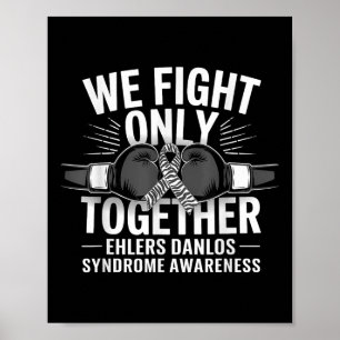 Vi kämpar bara tillsammans med Boxing Glove Zebra Poster