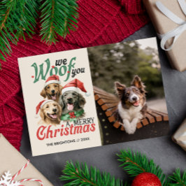 VI KÄMPAR DIG GOD JUL HUND PET-HÅRIG JULKORT
