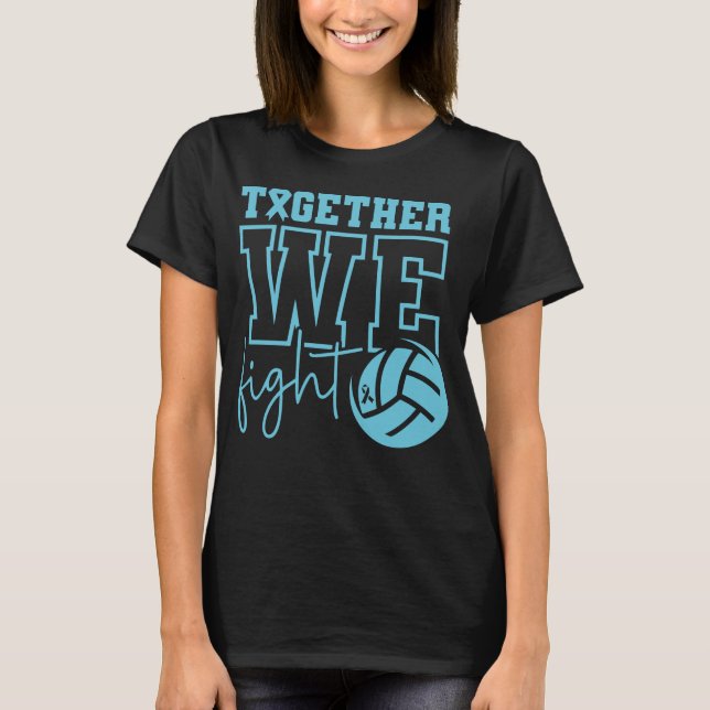 Vi kämpar mot medvetenheten om Volleyball-diabetes T Shirt (Framsida)