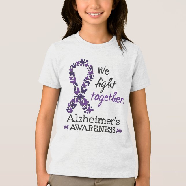 Vi kämpar tillsammans - Alzheimers medvetenhet T Shirt (Framsida)