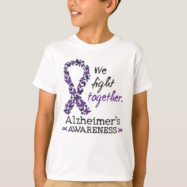 Vi kämpar tillsammans - Alzheimers medvetenhet T Shirt (Framsida)