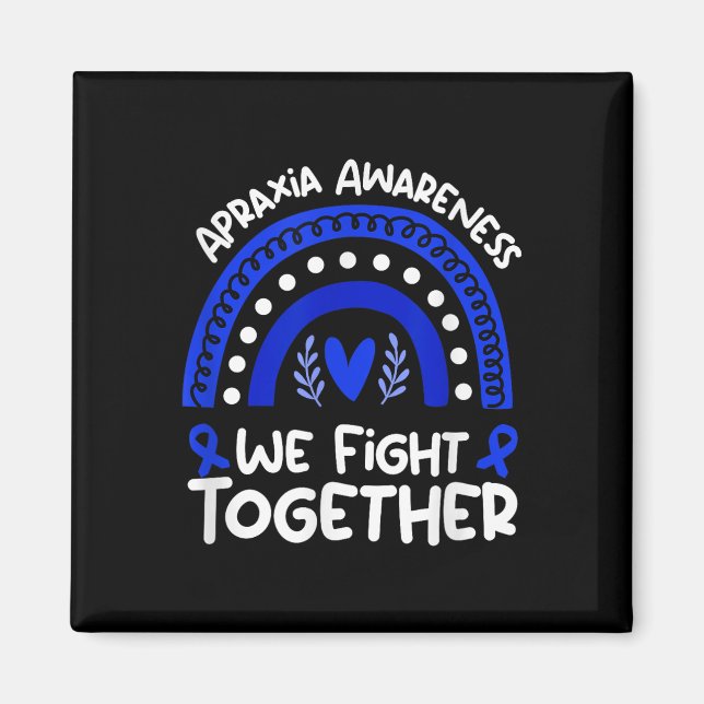 Vi kämpar tillsammans _ Apraxia Awareness Shirt _  Magnet (Framsidan)