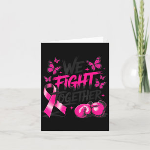 Vi Kämpar Tillsammans Fighter Handskor Bröstcancer Kort