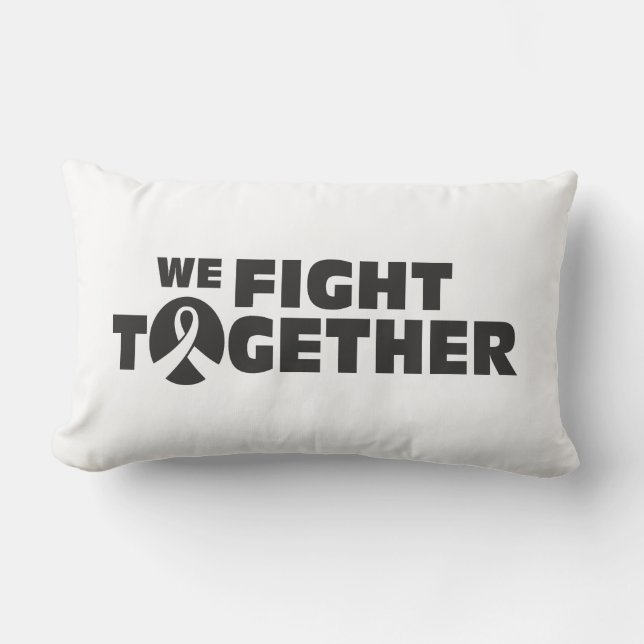 Vi kämpar tillsammans - "Hope Fight Cure Cancer" Lumbarkudde (Framsida)