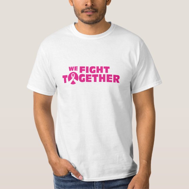 Vi kämpar tillsammans - "Hope Fight Cure Cancer" T Shirt (Framsida)