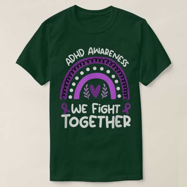 Vi kämpar tillsammans med ADHD Awareness Shirt ADH T Shirt (Design framsida)