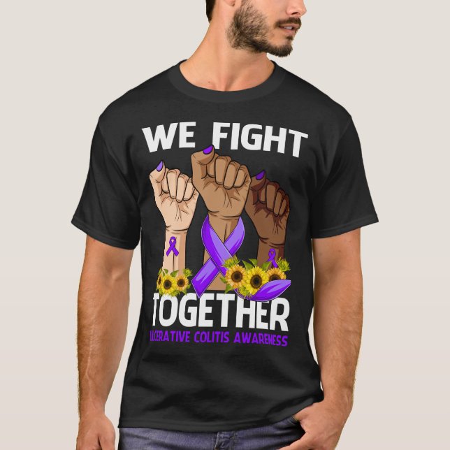 Vi kämpar tillsammans med de ULCERATIVA COLITIS-ME T Shirt (Framsida)