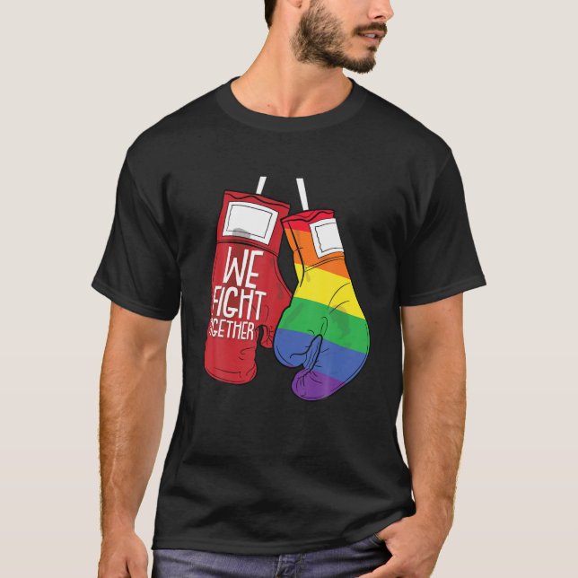 Vi kämpar tillsammans med Gay pride, professor HBT T Shirt (Framsida)
