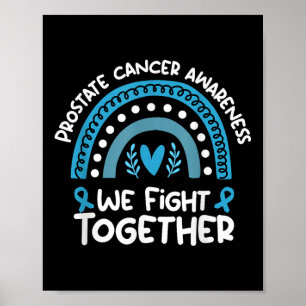 Vi kämpar tillsammans med Prostate Cancer Awarenes Poster