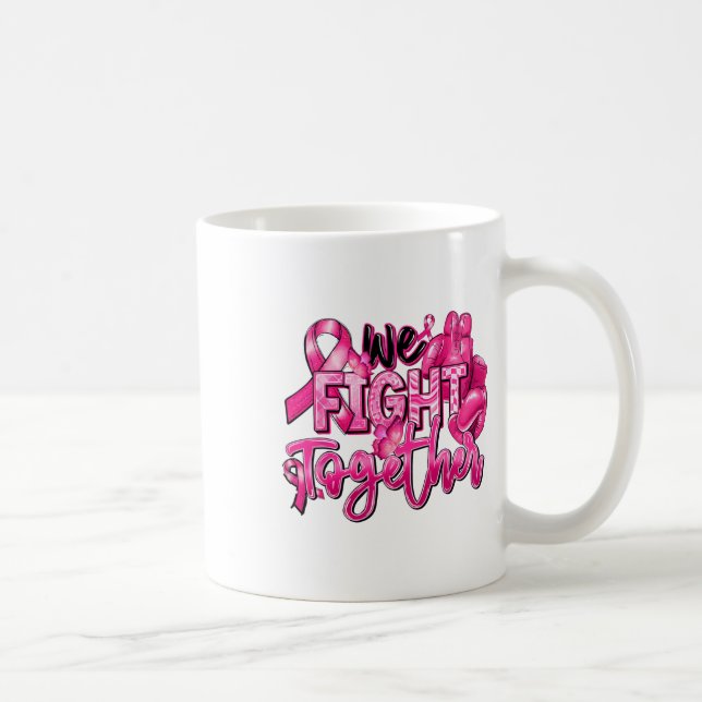 Vi kämpar tillsammans med Rosa Warrior Breast Canc Kaffemugg (Höger)