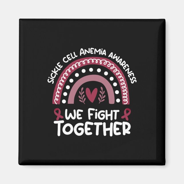 Vi kämpar tillsammans med sickle Cell Anemia Aware Magnet (Framsidan)