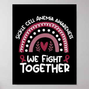 Vi kämpar tillsammans med sickle Cell Anemia Aware Poster