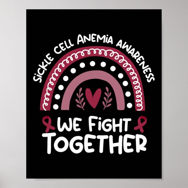 Vi kämpar tillsammans med sickle Cell Anemia Aware Poster (Framsidan)