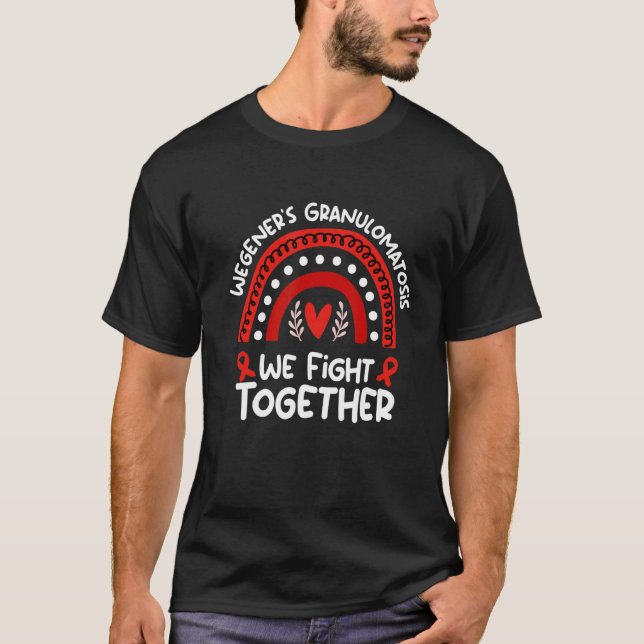 Vi kämpar tillsammans med Wegeners Granulomatos Aw T Shirt (Framsida)