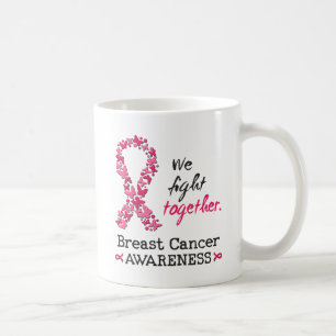Vi kämpar tillsammans mot bröstcancer kaffemugg